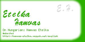 etelka hamvas business card